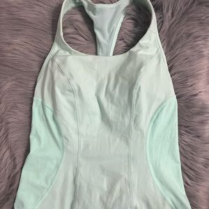 COPY - Lululemon 6 Cardio kick bra tank fresh teal green workout yoga